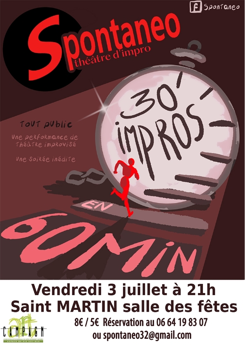 Théâtre impros Vendredi 3 juillet 2026 St Martin