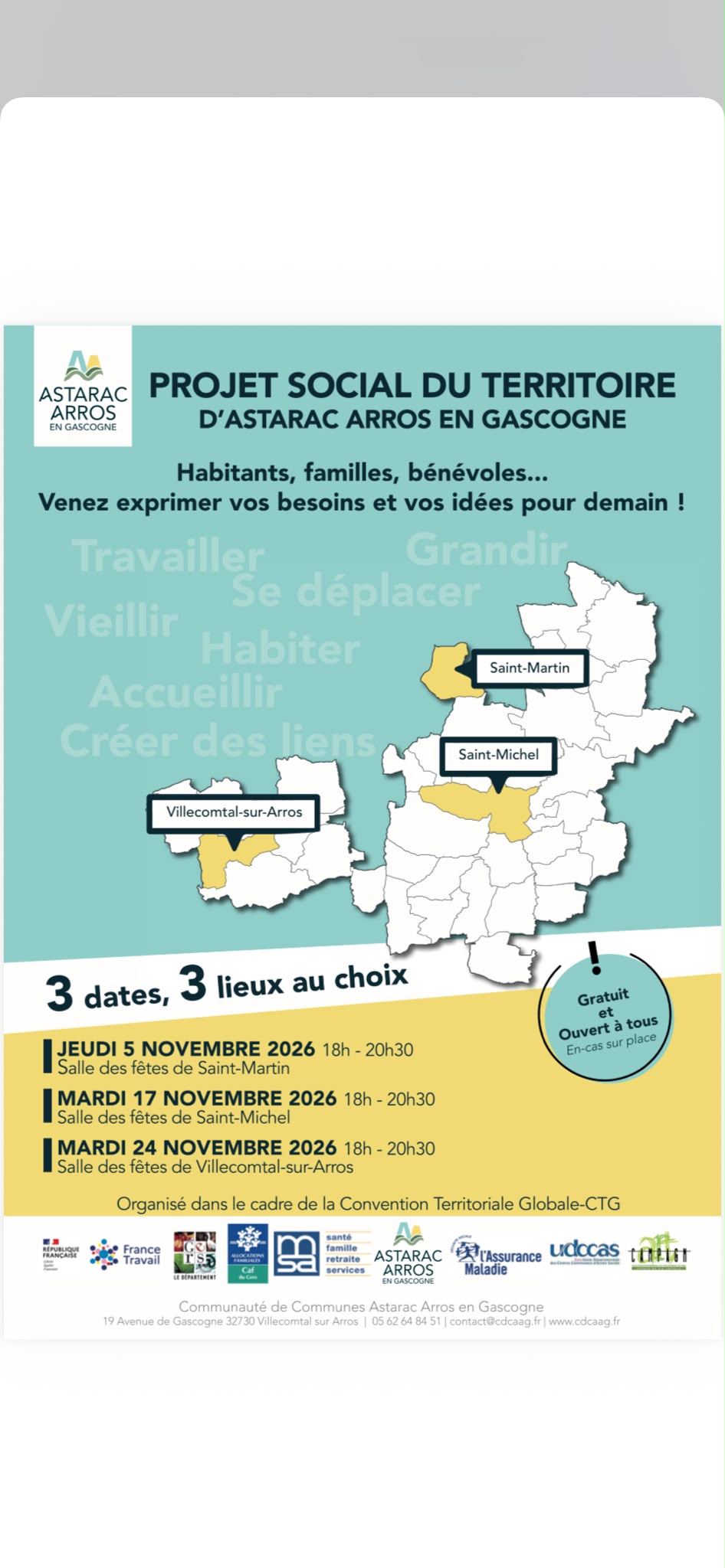 Venez donner vos idées et exprimer vos besoins pour le futur projet de Campagn’Art